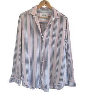 Frank & Eileen Pink and Blue Striped Blouse